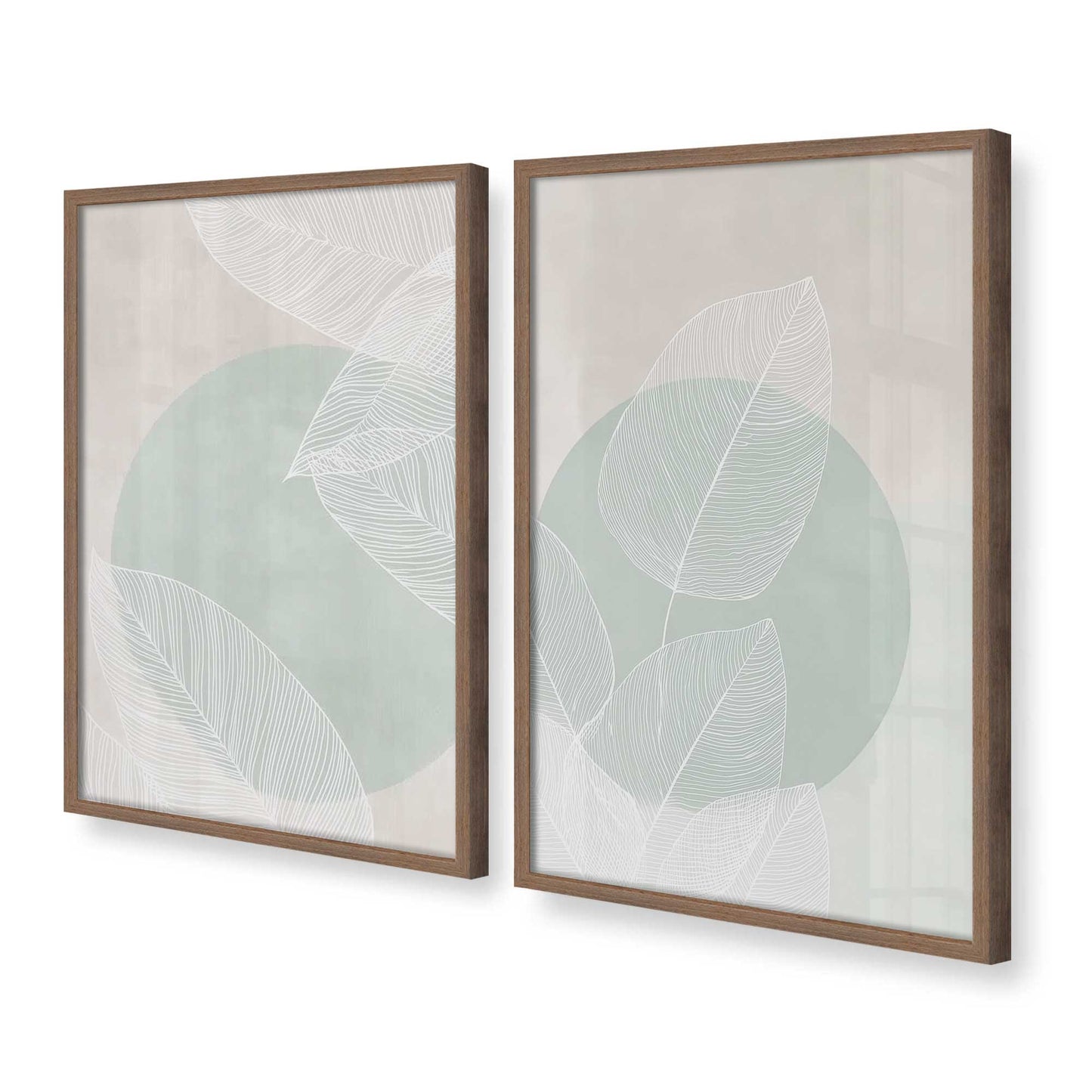 [Color:Walnut], Picture of art in a Walnut frame at an angle