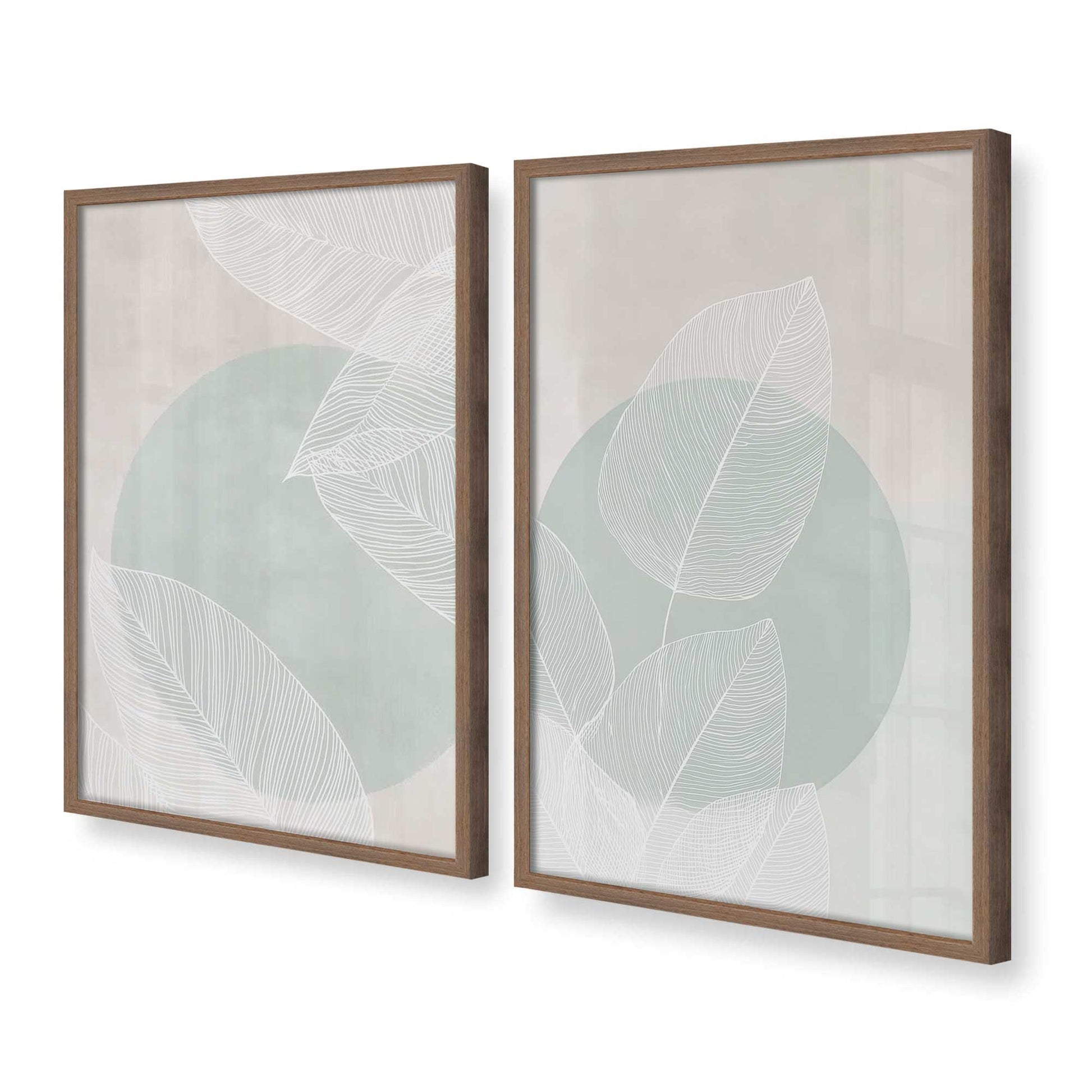 [Color:Walnut], Picture of art in a Walnut frame at an angle
