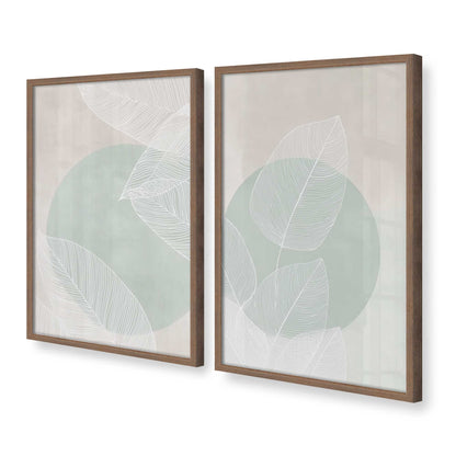 [Color:Walnut], Picture of art in a Walnut frame at an angle