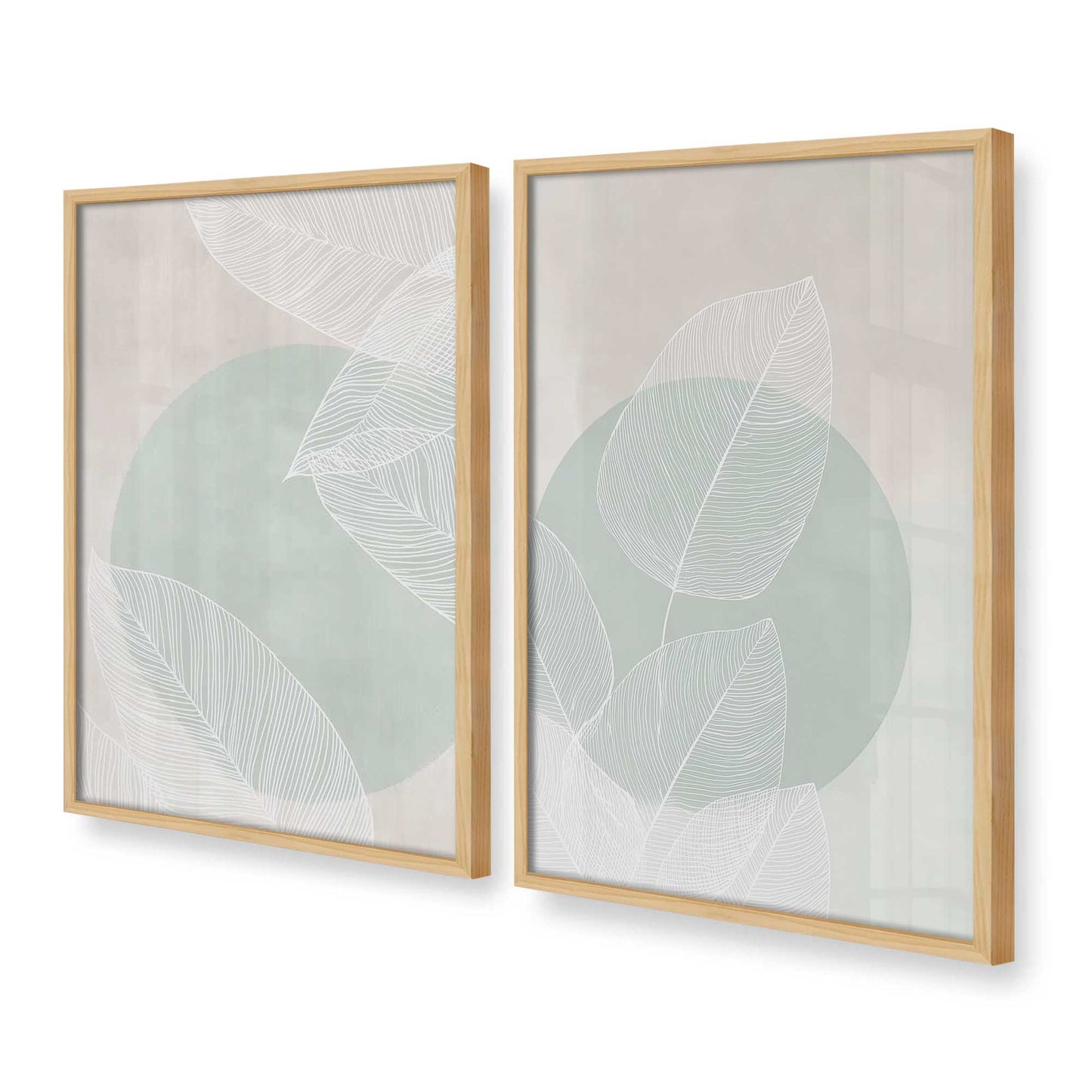 [Color:American Maple], Picture of art in a American Maple frame at an angle