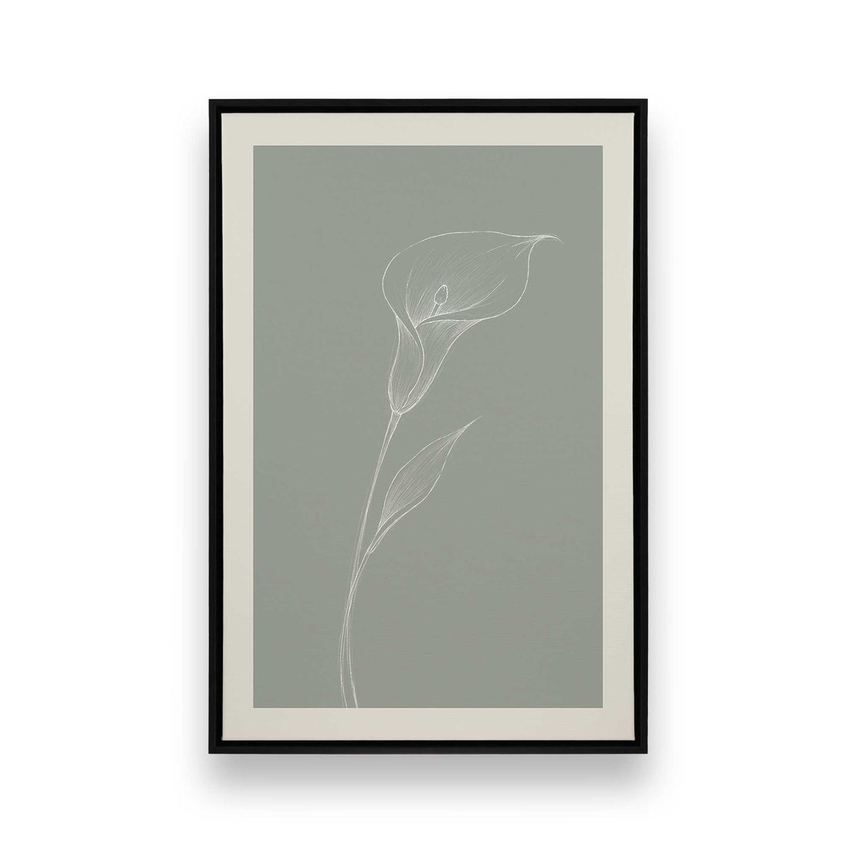 [Color:Satin Black], Picture of art in a Satin Black frame