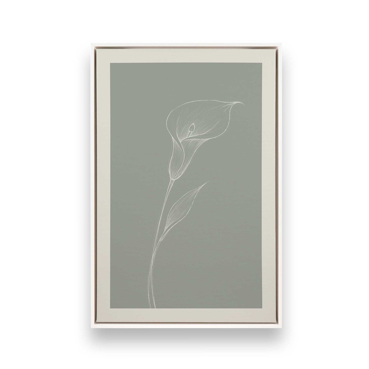 [Color:Opaque White], Picture of art in a White frame