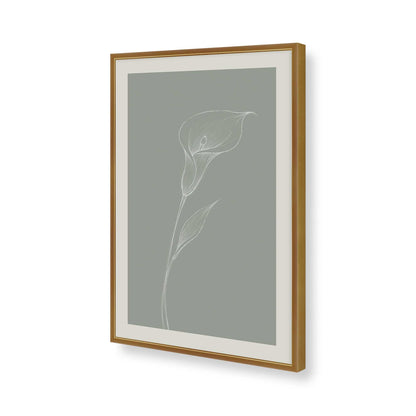 [Color:Polished Gold], Picture of art in a Polished Chrome frame of the corner