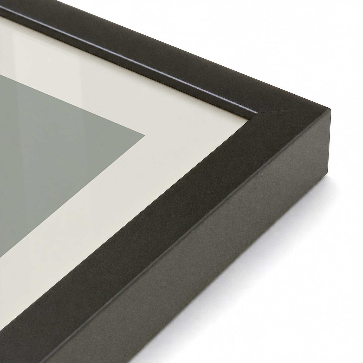 [Color:Satin Black], Picture of art in a Polished Chrome frame at an angle
