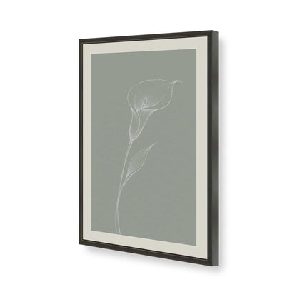 [Color:Satin Black], Picture of art in a Polished Chrome frame of the corner