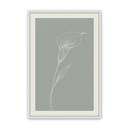 [Color:Opaque White], Picture of art in a Polished Chrome frame