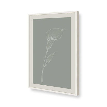 [Color:Opaque White], Picture of art in a Polished Chrome frame of the corner