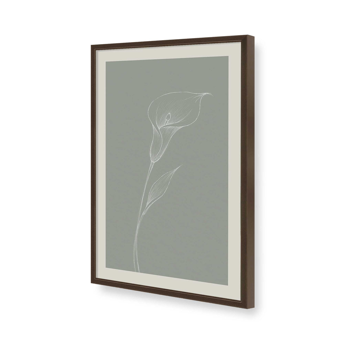 [Color:Belvinder Brown], Picture of art in a Polished Chrome frame of the corner