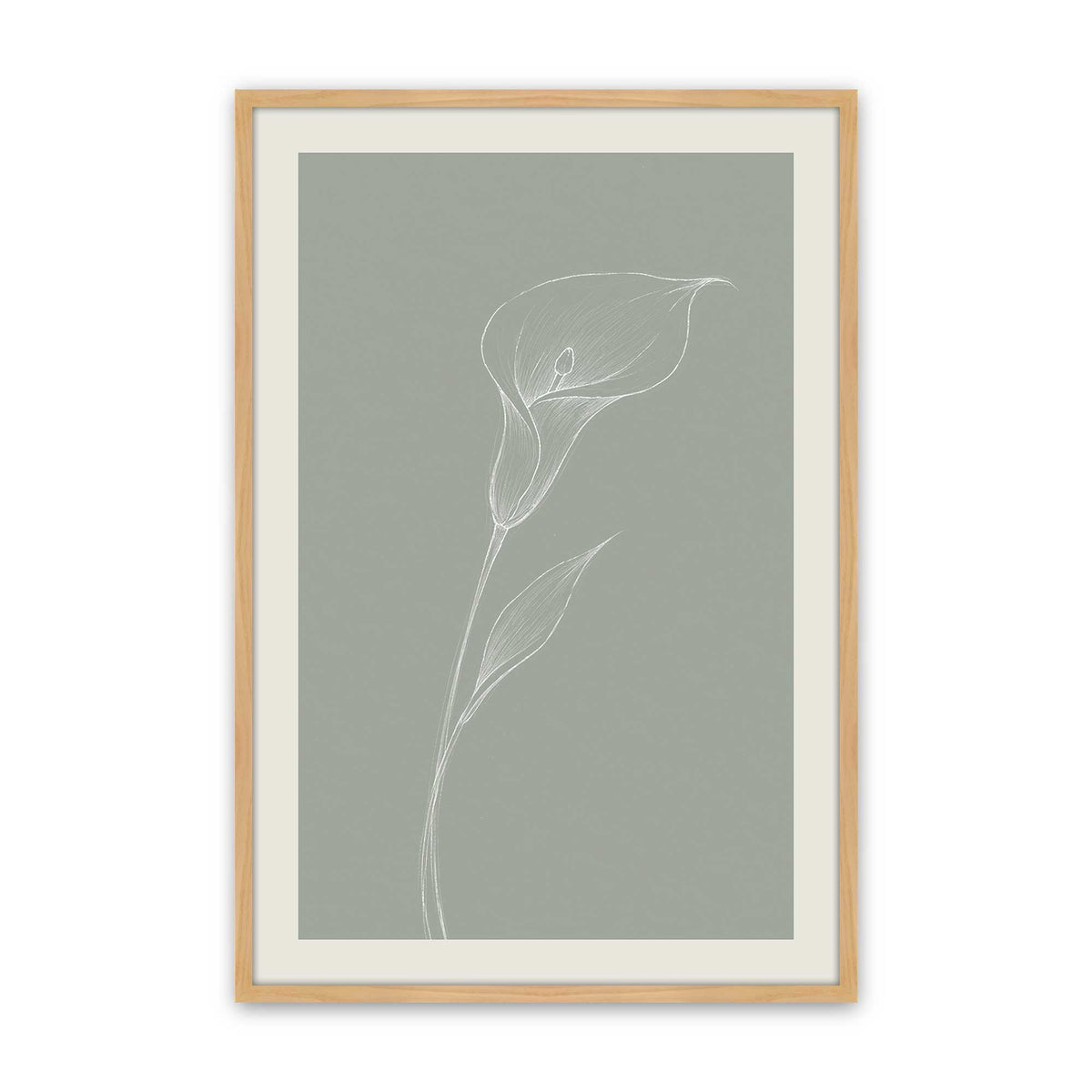 [Color:American Maple], Picture of art in a Polished Chrome frame