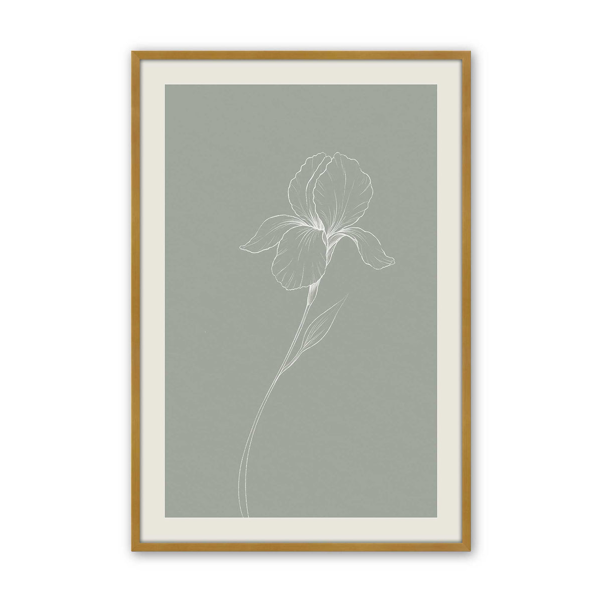 [Color:Polished Gold], Picture of art in a Polished Chrome frame