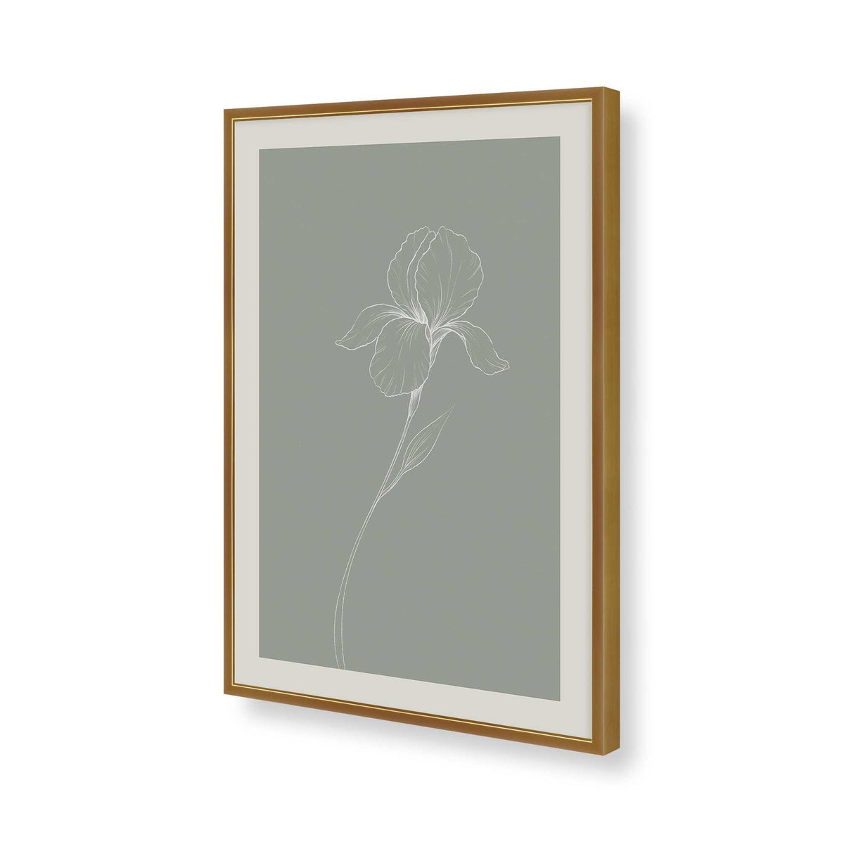 [Color:Polished Gold], Picture of art in a Polished Chrome frame of the corner