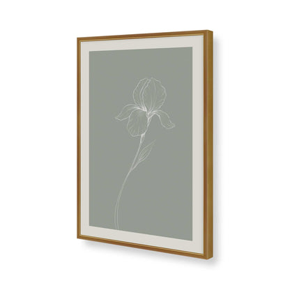 [Color:Polished Gold], Picture of art in a Polished Chrome frame of the corner