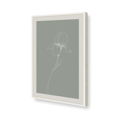 [Color:Opaque White], Picture of art in a Polished Chrome frame of the corner