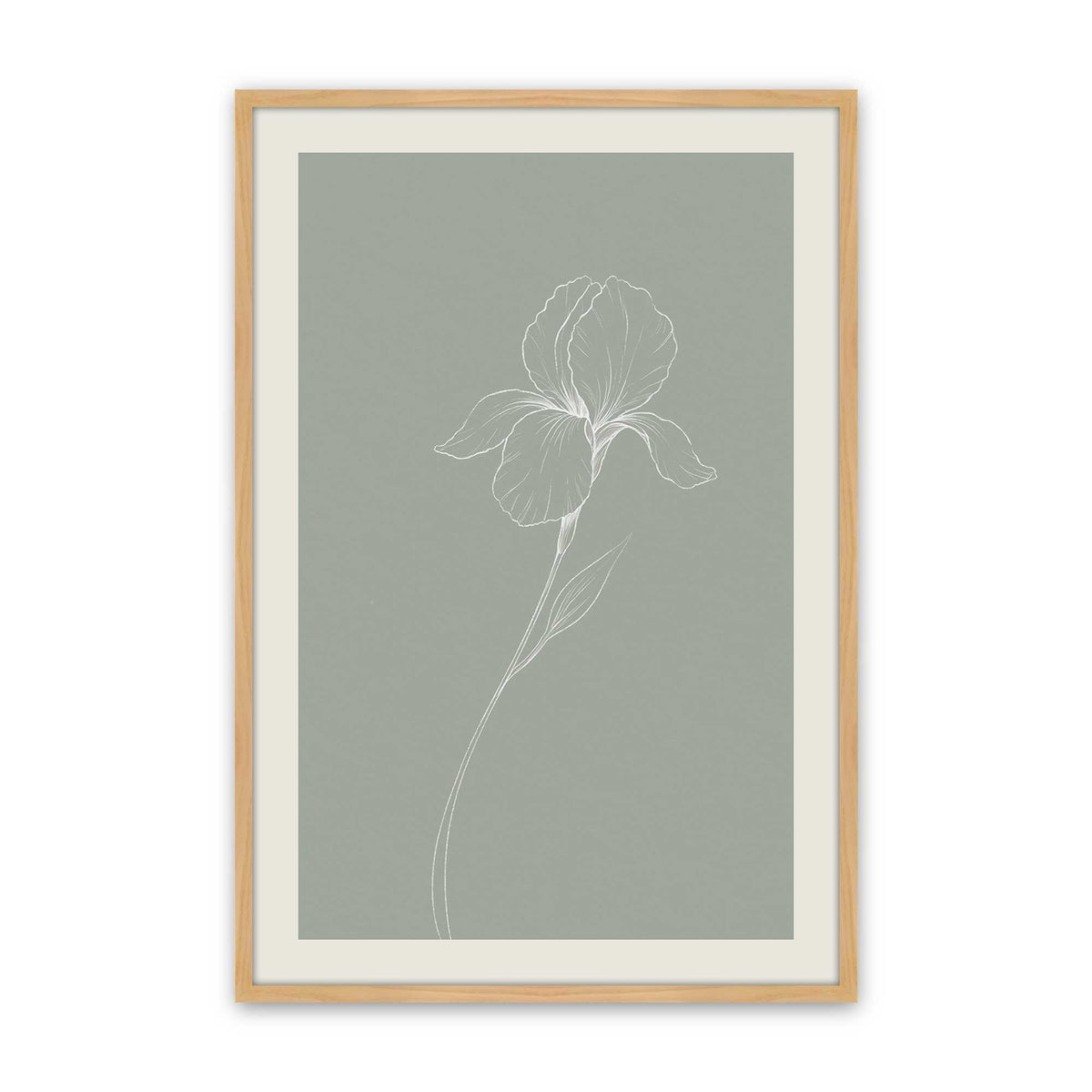 [Color:American Maple], Picture of art in a Polished Chrome frame