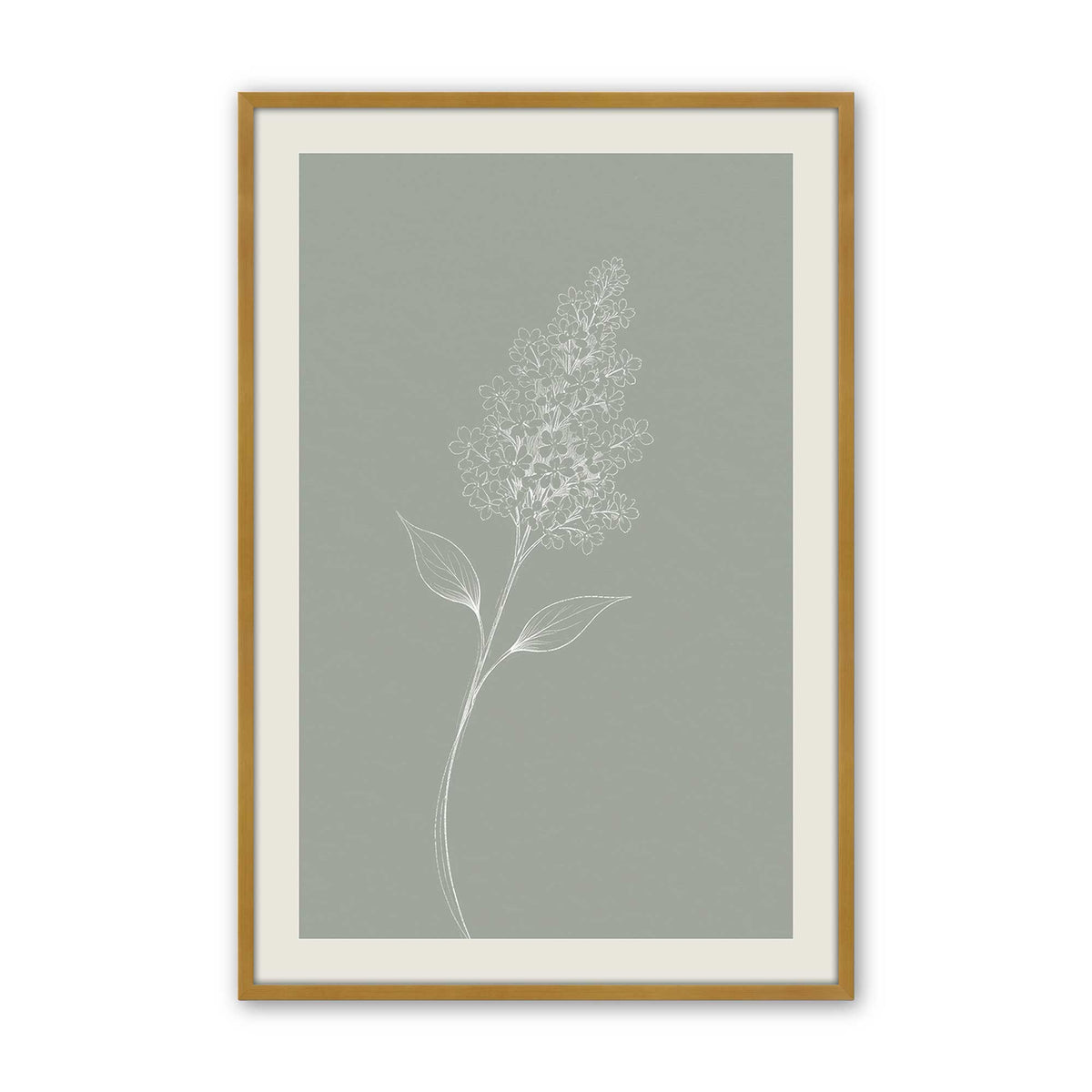 [Color:Polished Gold], Picture of art in a Polished Chrome frame