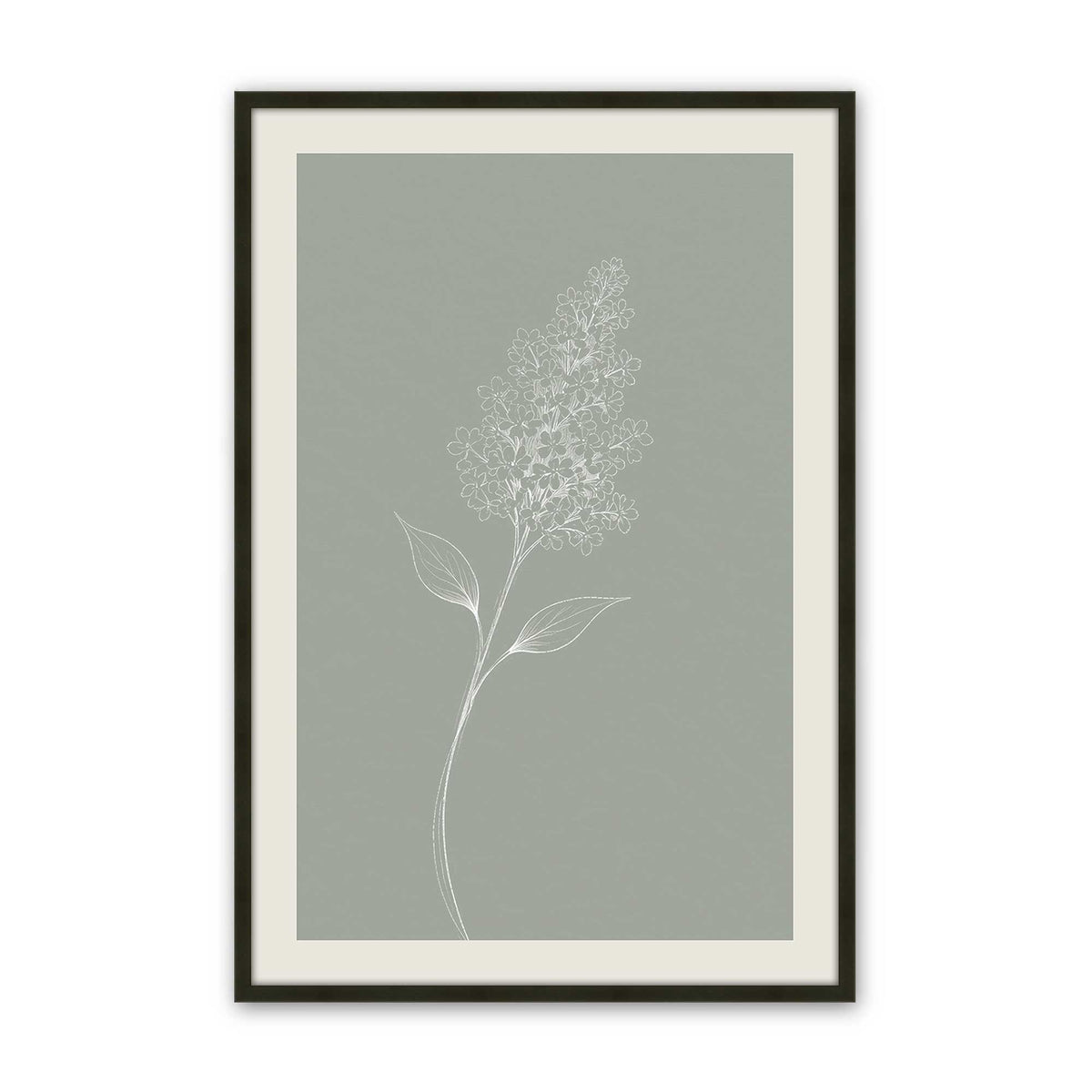 [Color:Satin Black], Picture of art in a Polished Chrome frame