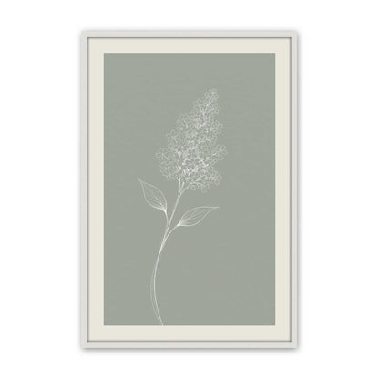 [Color:Opaque White], Picture of art in a Polished Chrome frame