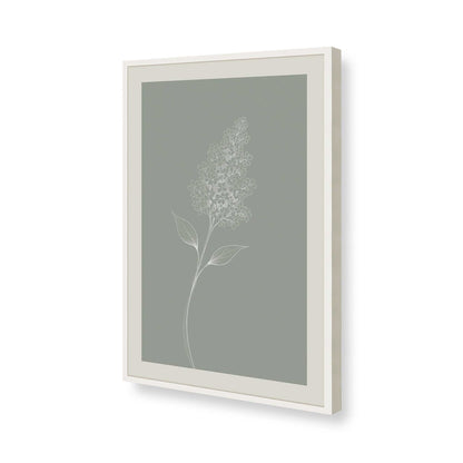[Color:Opaque White], Picture of art in a Polished Chrome frame of the corner
