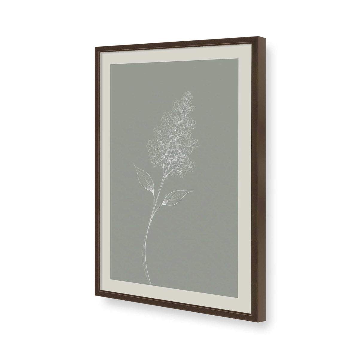 [Color:Belvinder Brown], Picture of art in a Polished Chrome frame of the corner