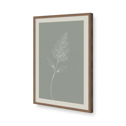 [Color:Walnut], Picture of art in a Polished Chrome frame of the corner
