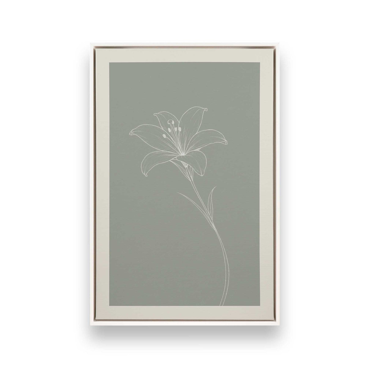 [Color:Opaque White], Picture of art in a White frame