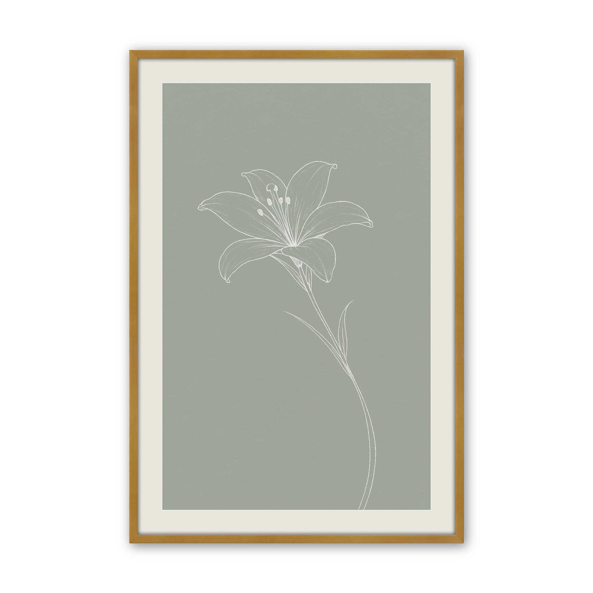 [Color:Polished Gold], Picture of art in a Polished Chrome frame