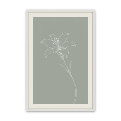 [Color:Opaque White], Picture of art in a Polished Chrome frame