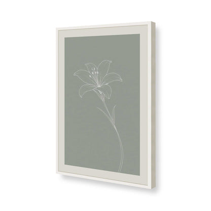 [Color:Opaque White], Picture of art in a Polished Chrome frame of the corner