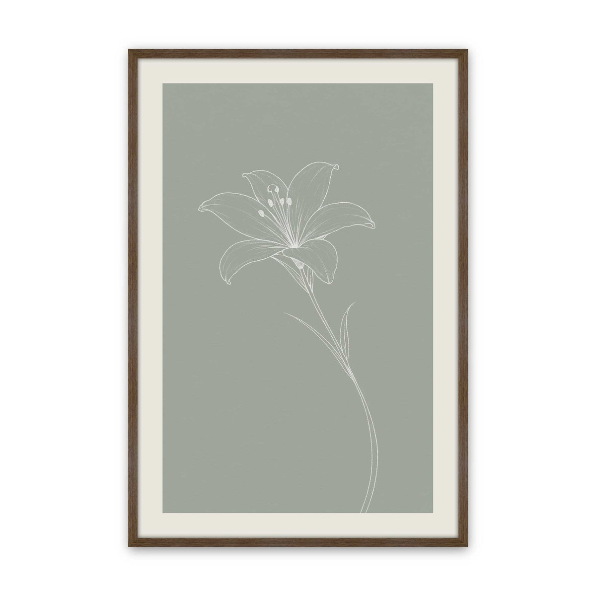 [Color:Walnut], Picture of art in a Polished Chrome frame