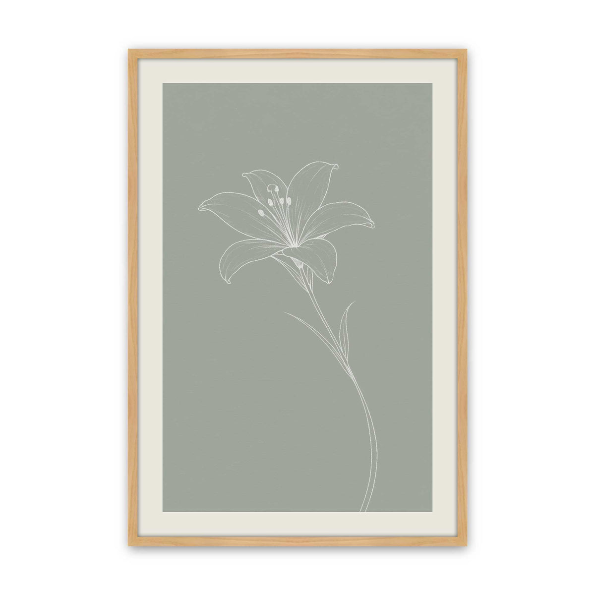 [Color:American Maple], Picture of art in a Polished Chrome frame