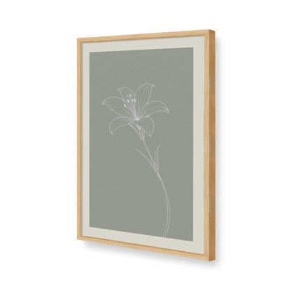 [Color:American Maple], Picture of art in a Polished Chrome frame of the corner