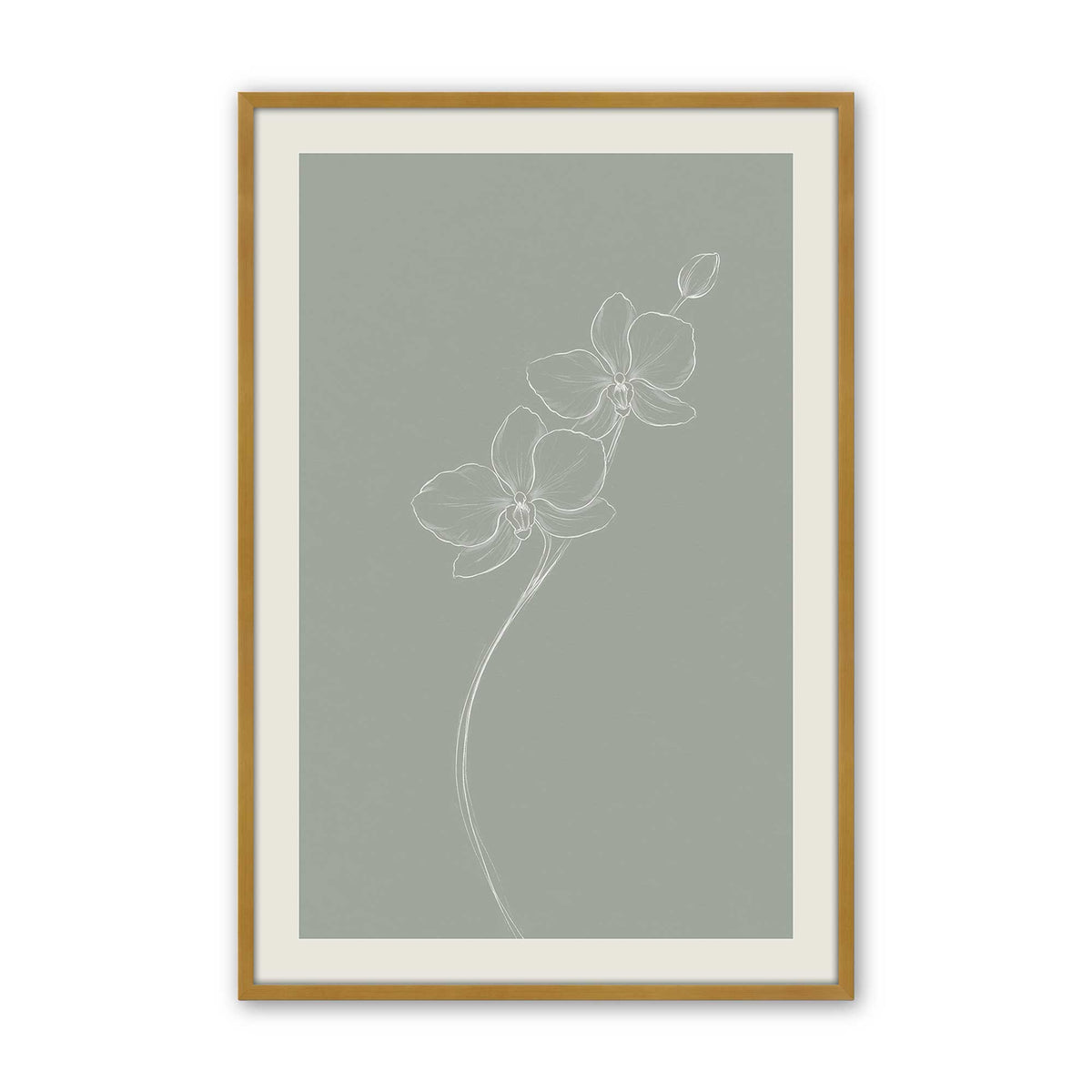 [Color:Polished Gold], Picture of art in a Polished Chrome frame