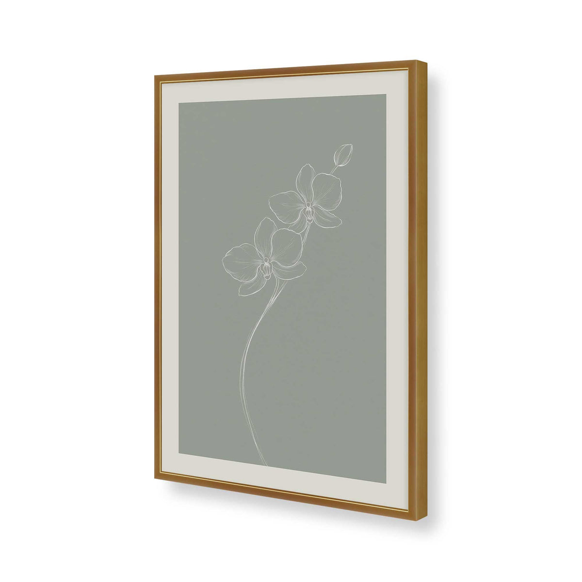 [Color:Polished Gold], Picture of art in a Polished Chrome frame of the corner