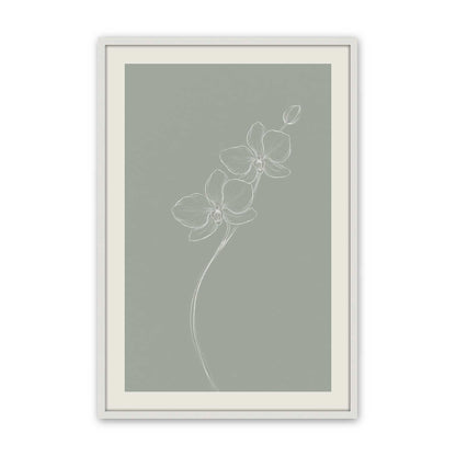 [Color:Opaque White], Picture of art in a Polished Chrome frame