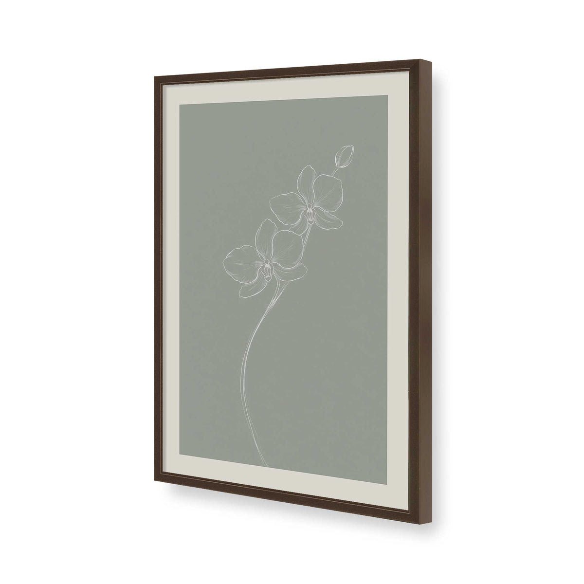 [Color:Belvinder Brown], Picture of art in a Polished Chrome frame of the corner