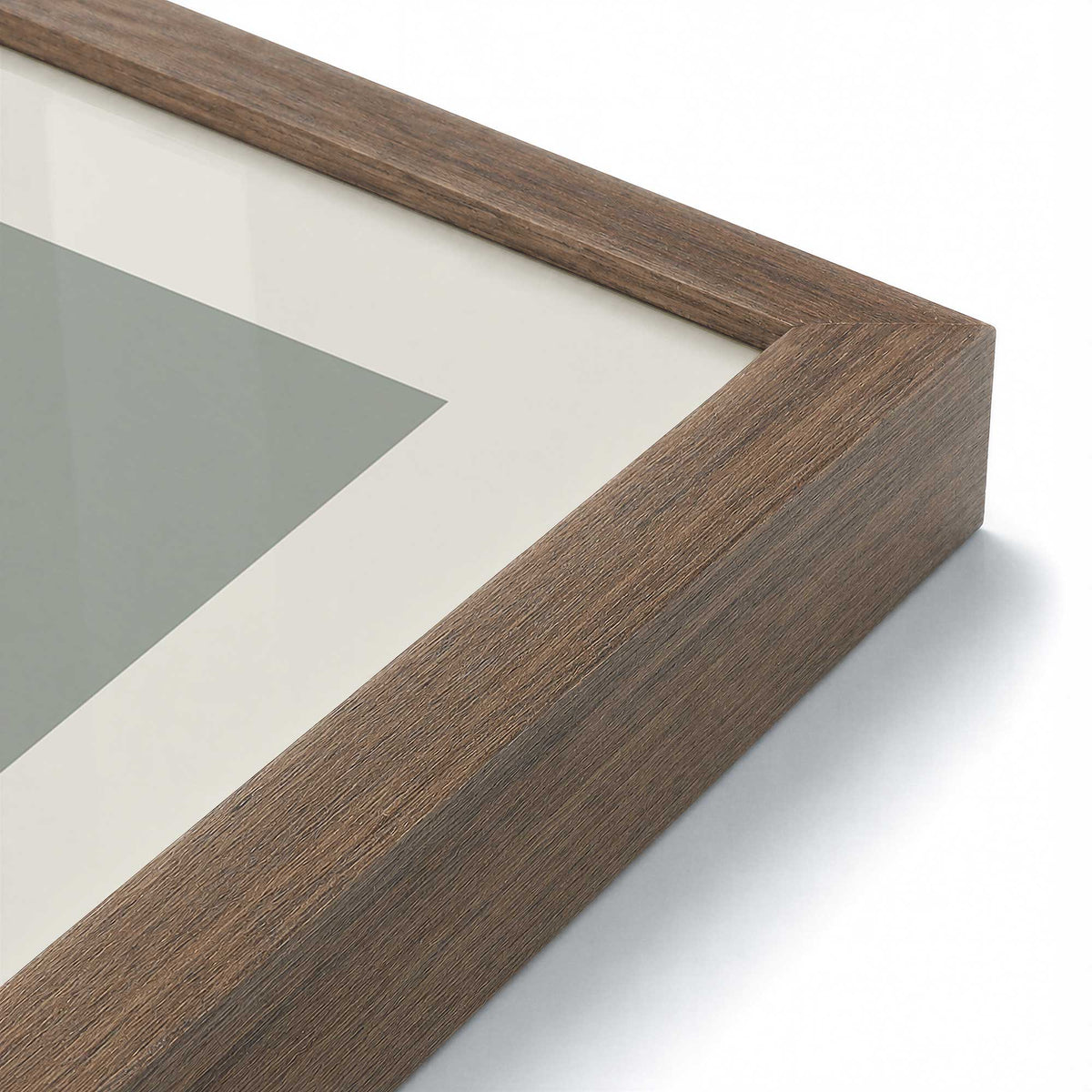 [Color:Walnut], Picture of art in a Polished Chrome frame at an angle