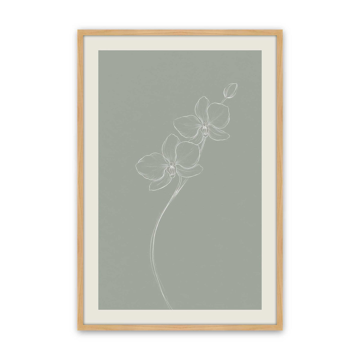 [Color:American Maple], Picture of art in a Polished Chrome frame