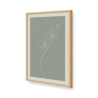[Color:American Maple], Picture of art in a Polished Chrome frame of the corner