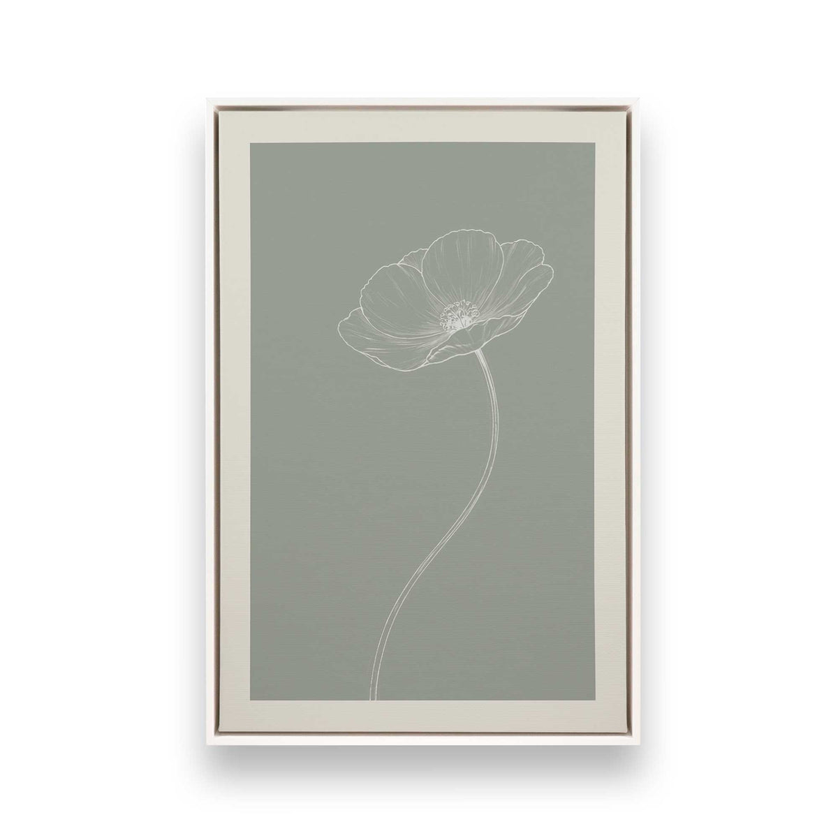 [Color:Opaque White], Picture of art in a White frame