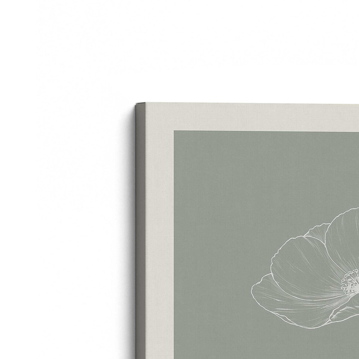 [Color:Stretched Canvas], Picture of the corner of the art