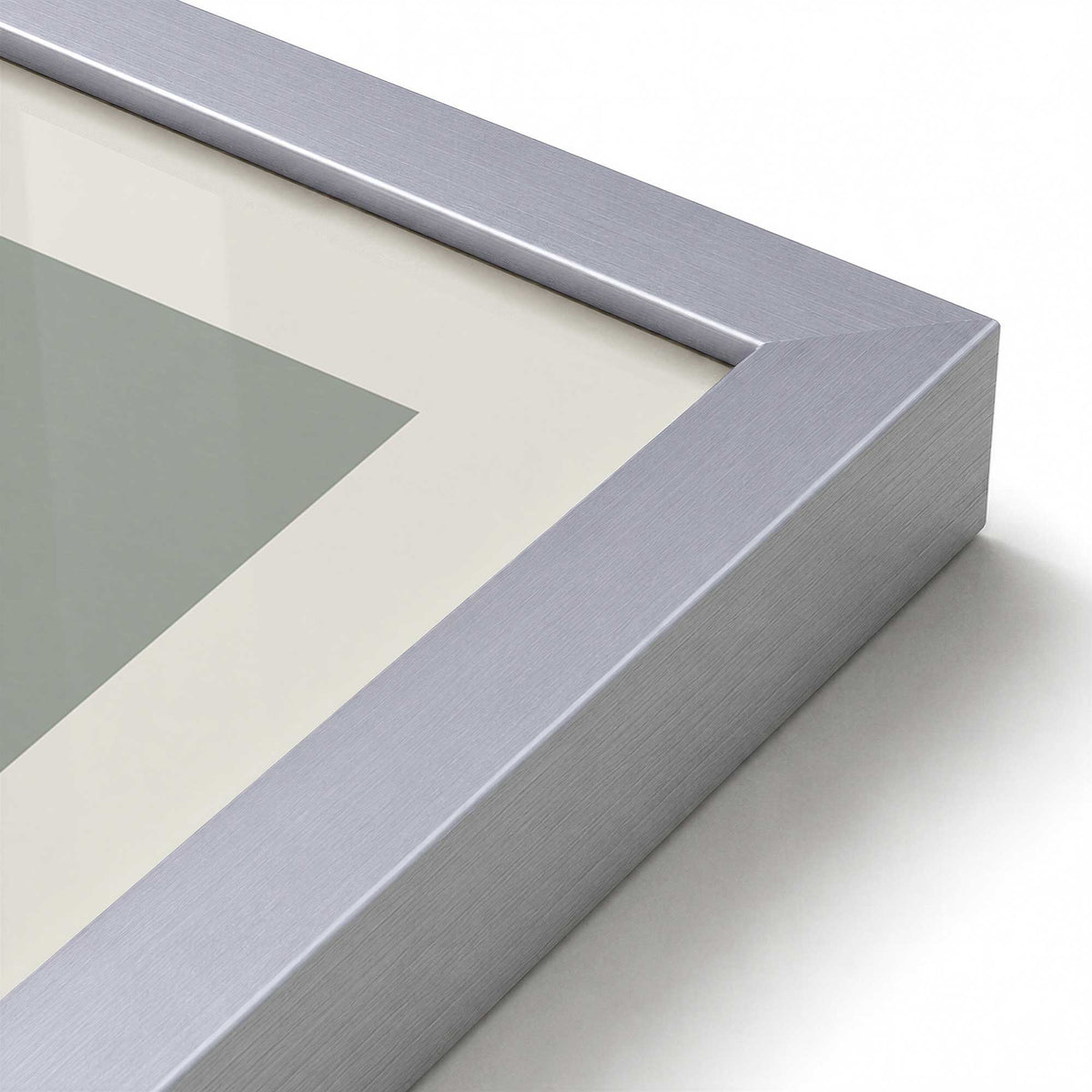 [Color:Polished Chrome], Picture of art in a Polished Chrome frame at an angle