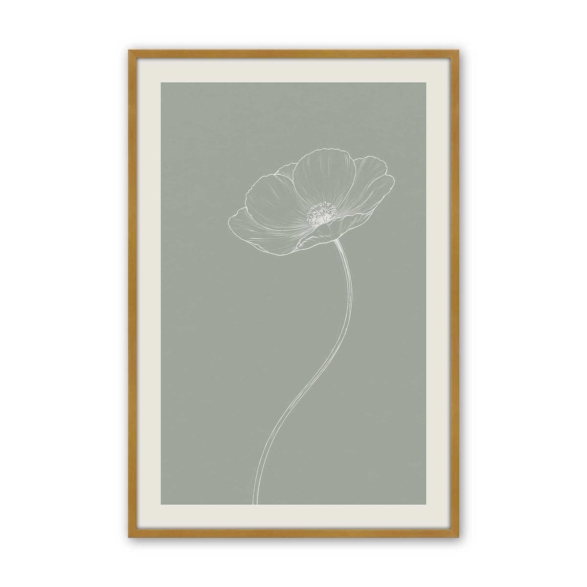 [Color:Polished Gold], Picture of art in a Polished Chrome frame