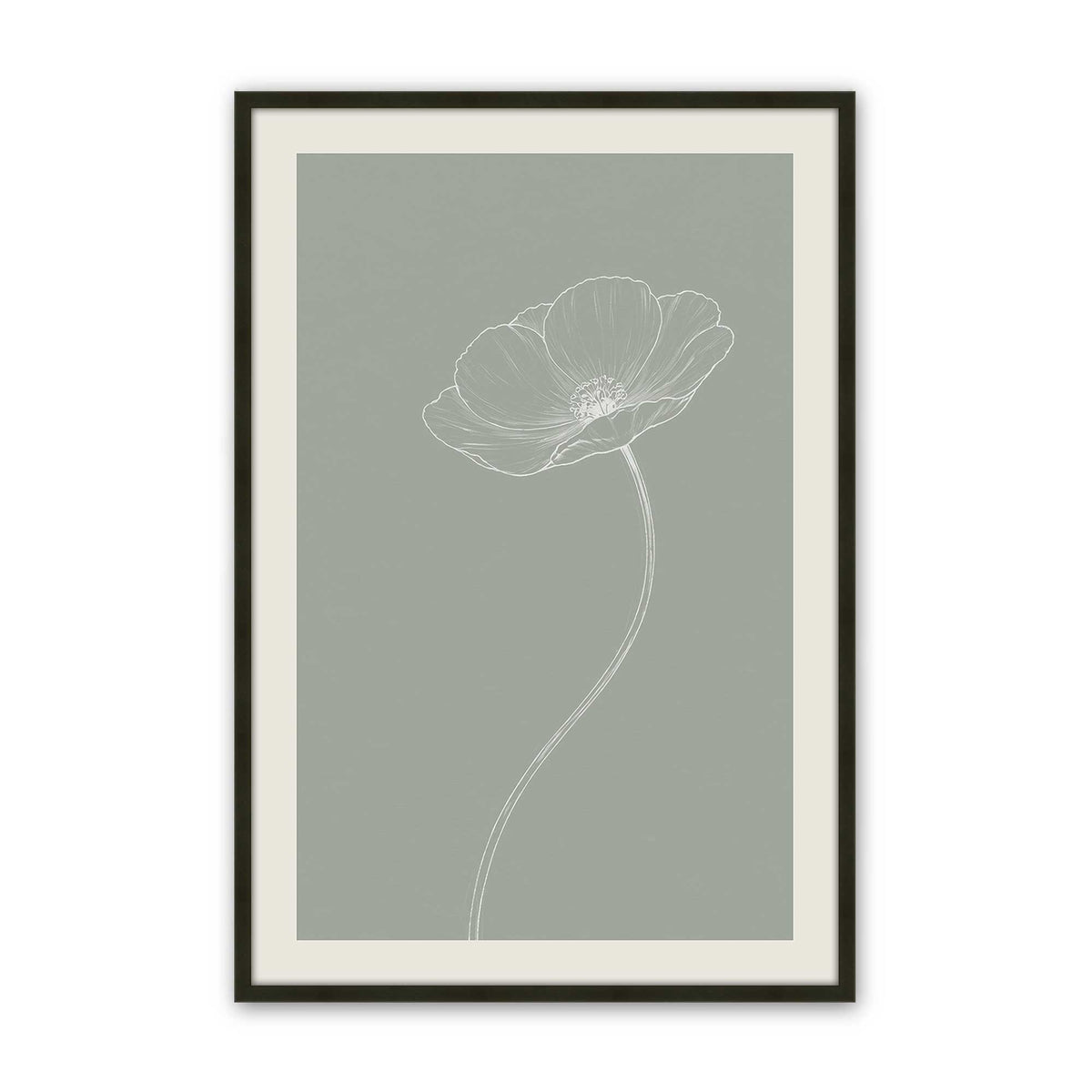 [Color:Satin Black], Picture of art in a Polished Chrome frame