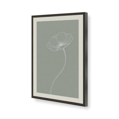 [Color:Satin Black], Picture of art in a Polished Chrome frame of the corner