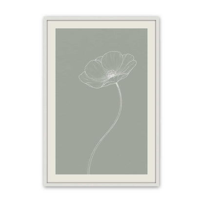 [Color:Opaque White], Picture of art in a Polished Chrome frame