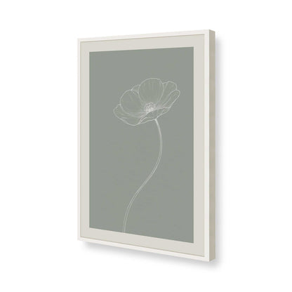 [Color:Opaque White], Picture of art in a Polished Chrome frame of the corner