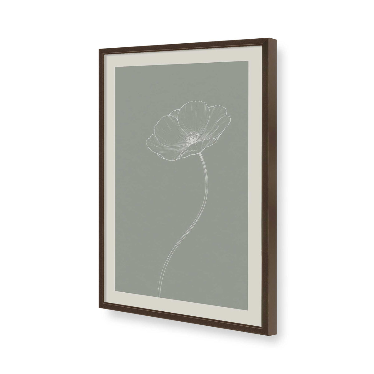 [Color:Belvinder Brown], Picture of art in a Polished Chrome frame of the corner