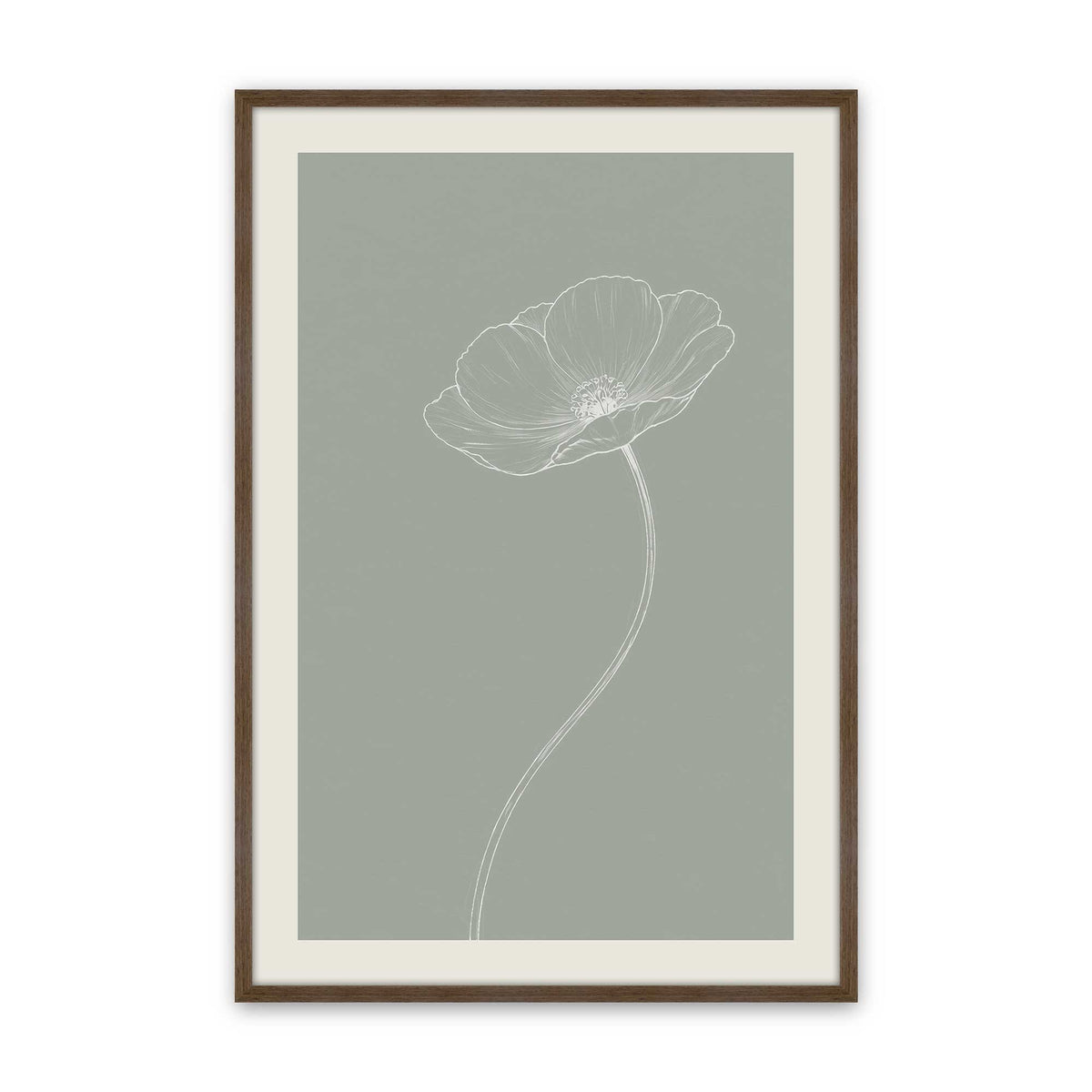 [Color:Walnut], Picture of art in a Polished Chrome frame