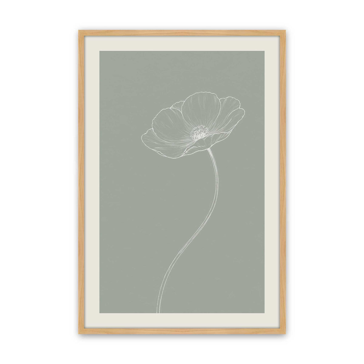 [Color:American Maple], Picture of art in a Polished Chrome frame