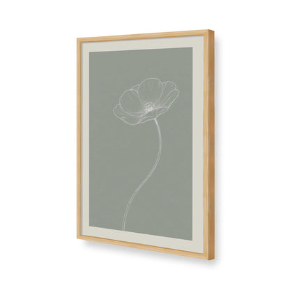 [Color:American Maple], Picture of art in a Polished Chrome frame of the corner